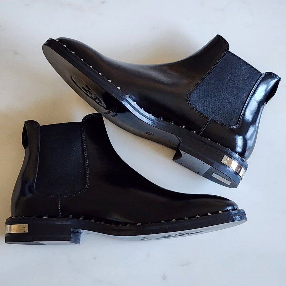 NWT - Philipp Plein Mid Flat Boots Bold Meets Luxe ⚡🖤(#88) - Picture 7 of 11